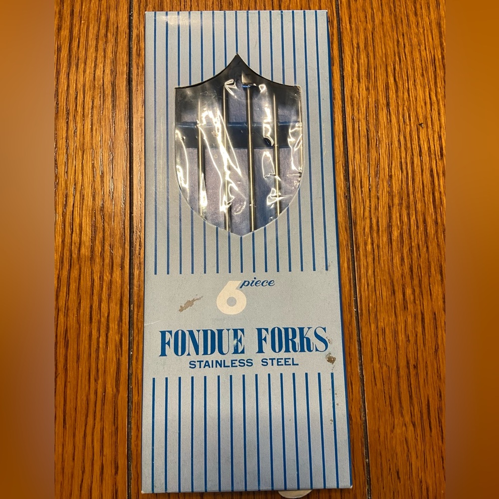 Set of 6 Vintage Stainless Steel Fondue Forks